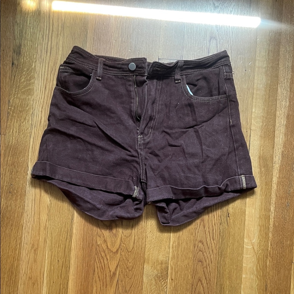Cider Dark Brown Jean Shorts (READ DESC)